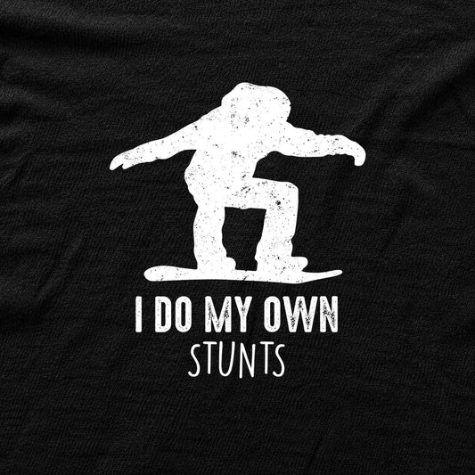 My Own Stunts Snowboard T-shirt - Black - hero