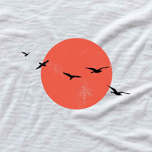 Sunset Birds T-shirt - White - hero