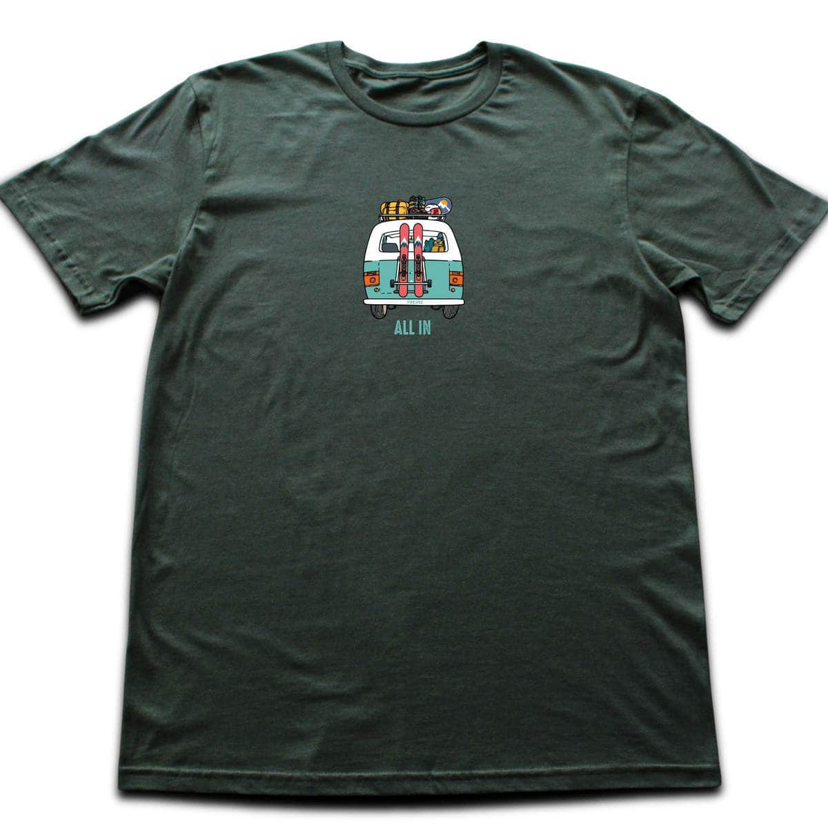 All In Van Ski T-shirt - Military Green