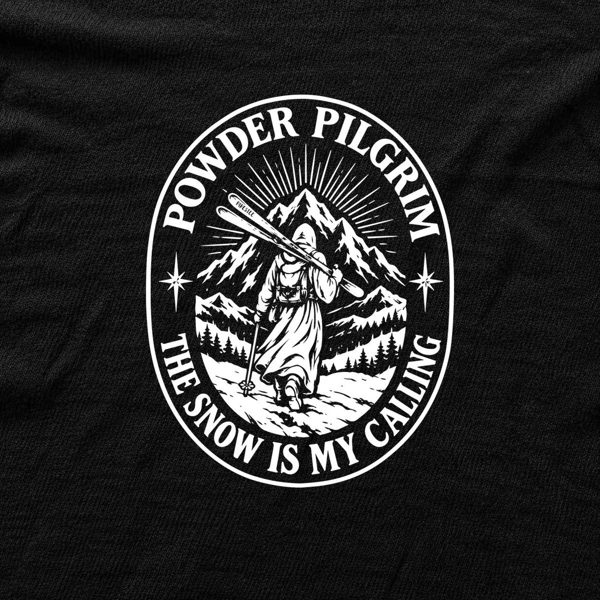 Powder Pilgrim T-shirt - Black - hero