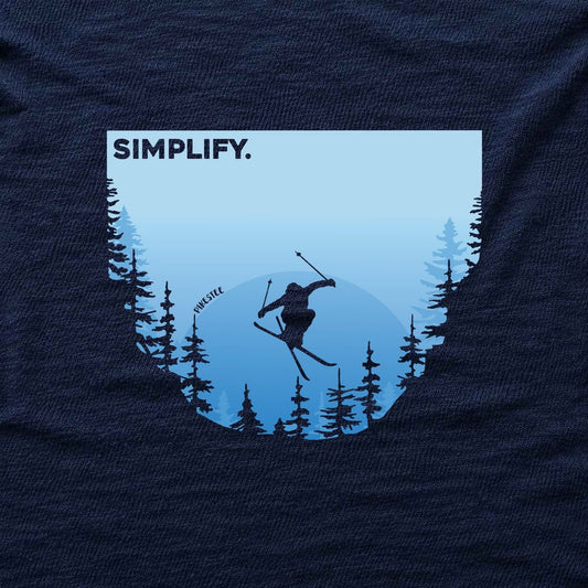 Ski Blue Sunrise T-shirt - Navy - hero