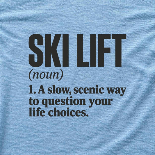 Ski Lift Definition T-shirt - Light Blue - hero