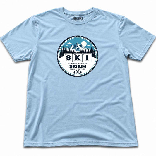 Ski Element Badge T-shirt - Light Blue