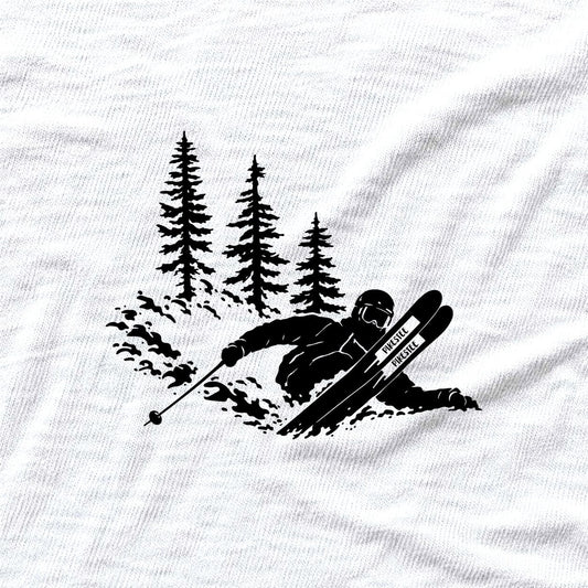 Freestyle Ride Ski T-shirt - White - hero