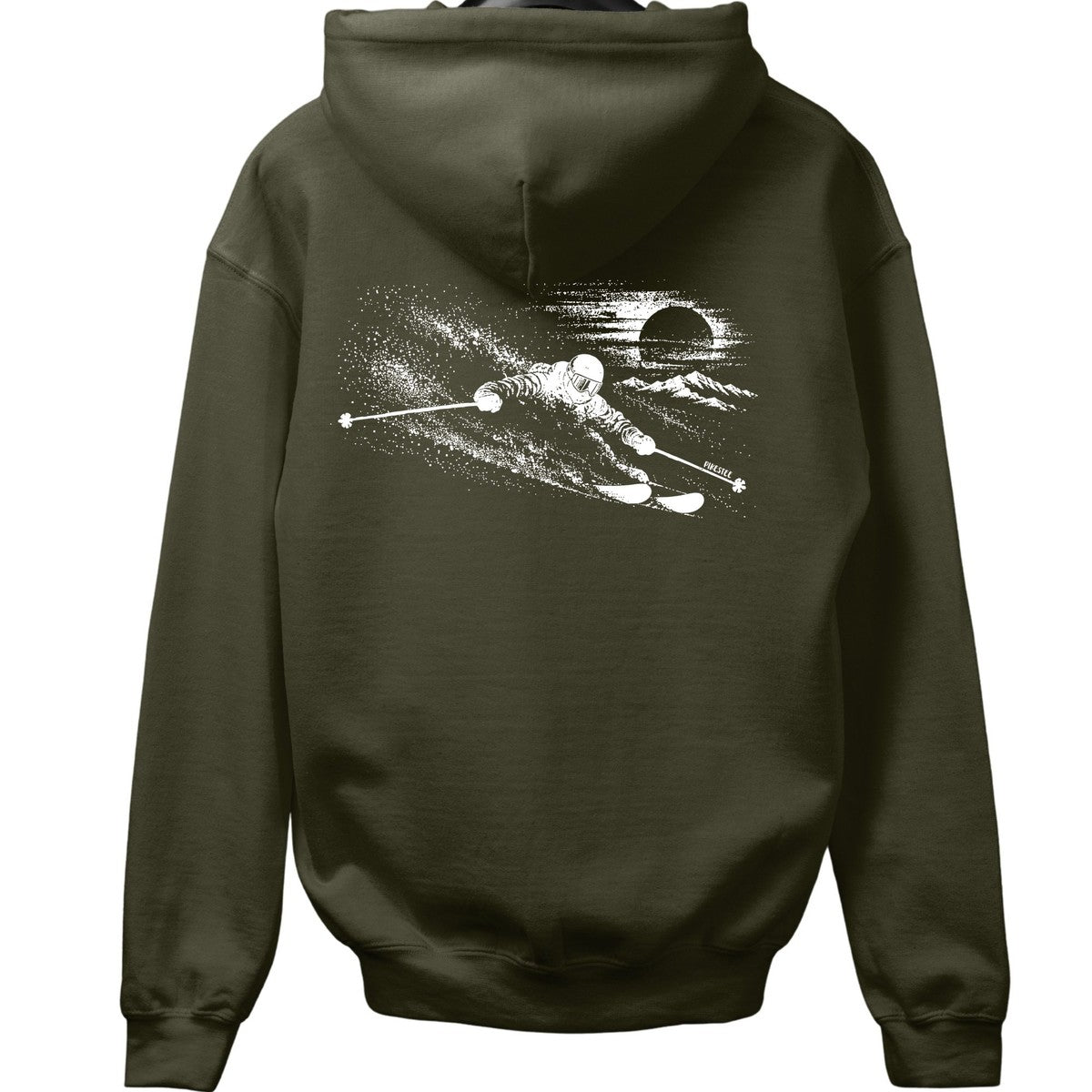 Sun Ski Flow Back-Print Hoodie - Military Green