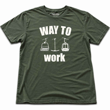 Way To Work Chair T-shirt - Military Green