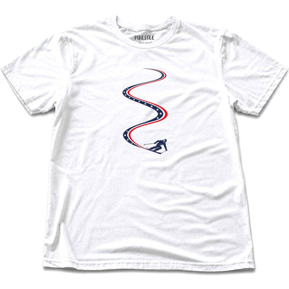 Ski Slalom Usa T-shirt - White