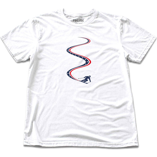 Ski Slalom Usa T-shirt - White