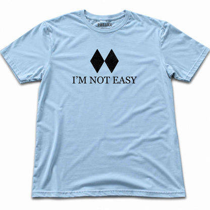 Iam Not Easy T-shirt - Light Blue