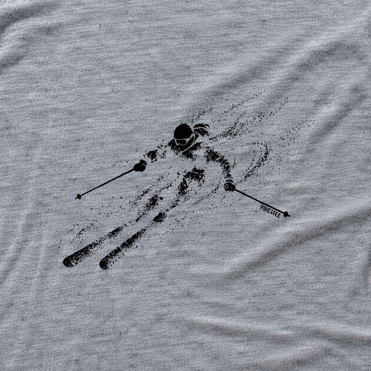 Skier Flow Descent T-shirt - Sport Grey - hero