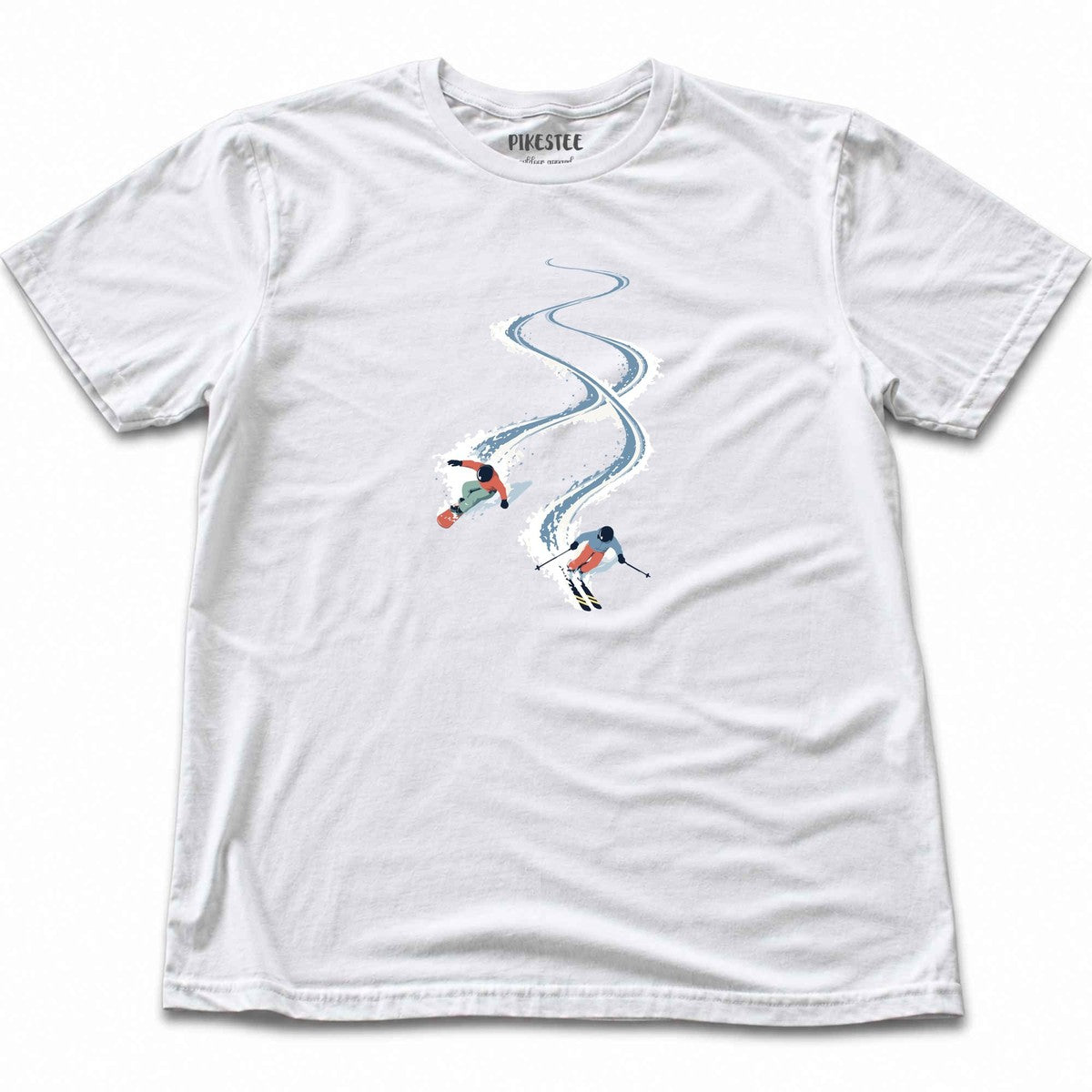 Snowboard Ski Slaloms T-shirt - White