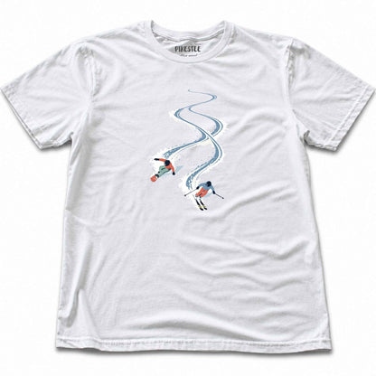 Snowboard Ski Slaloms T-shirt - White