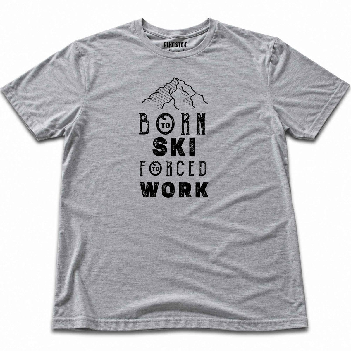 Born To Ski T-shirt - Sport Grey