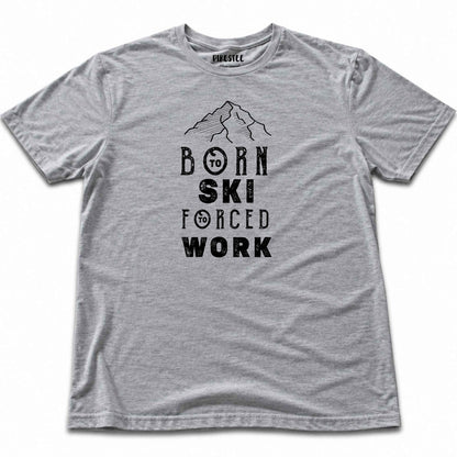 Born To Ski T-shirt - Sport Grey