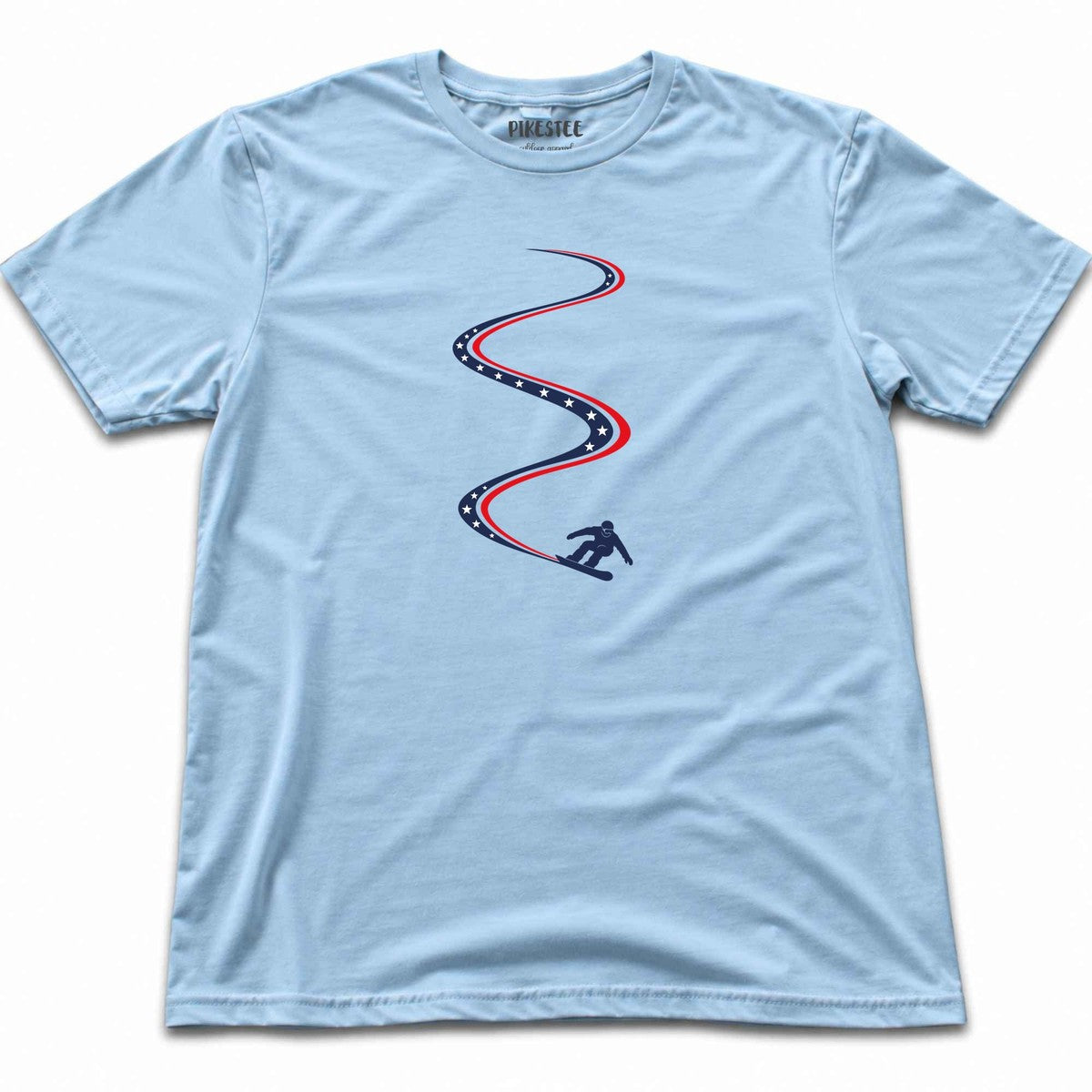 Snowboard Slalom Usa T-shirt - Light Blue