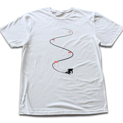 Ski Slalom Flags T-shirt - White