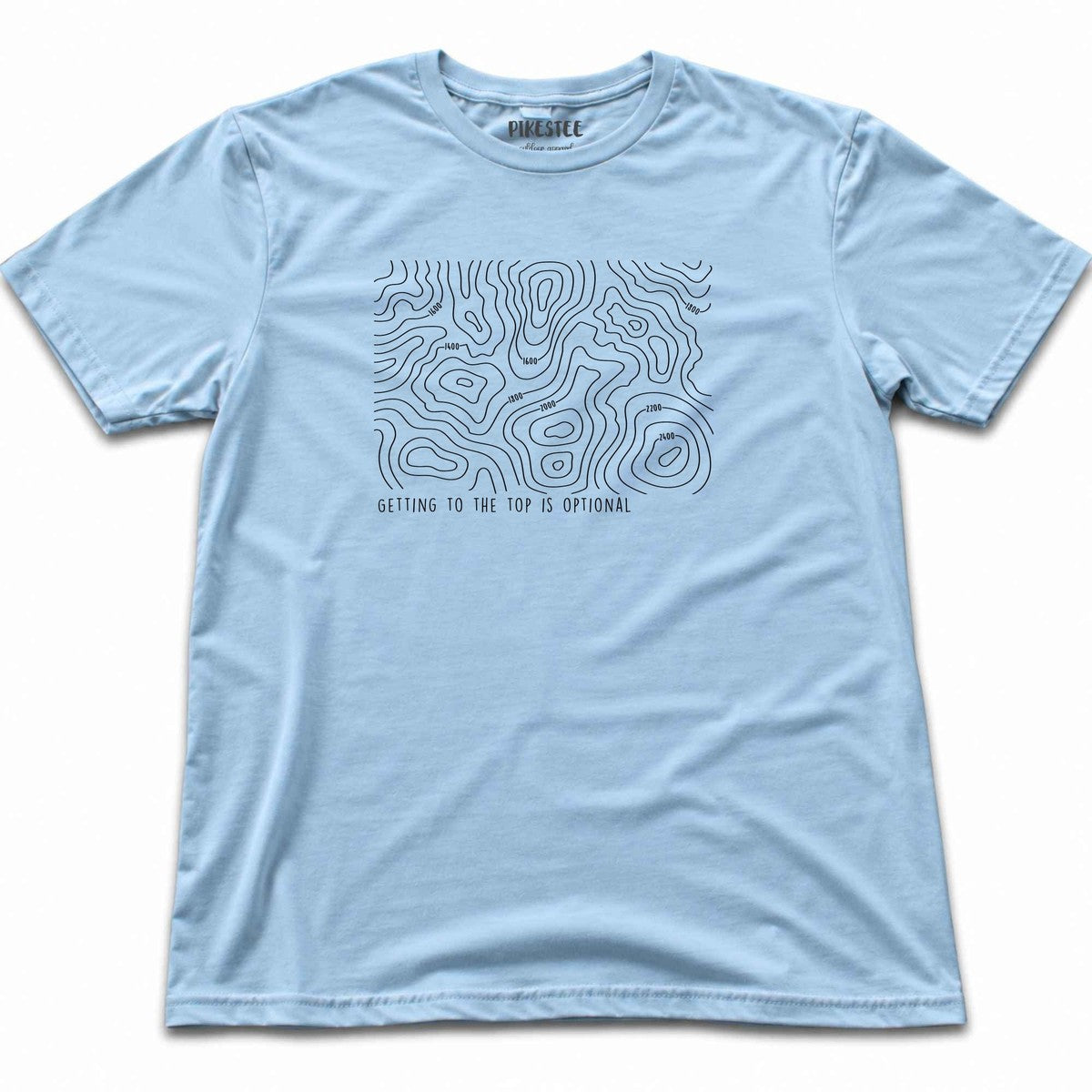 Topographic Lines T-shirt - Light Blue