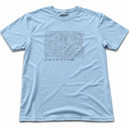 Topographic Lines T-shirt - Light Blue