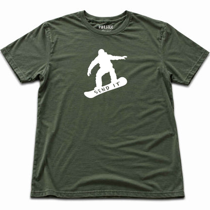 Send it SnowBoard T-shirt - Military Green