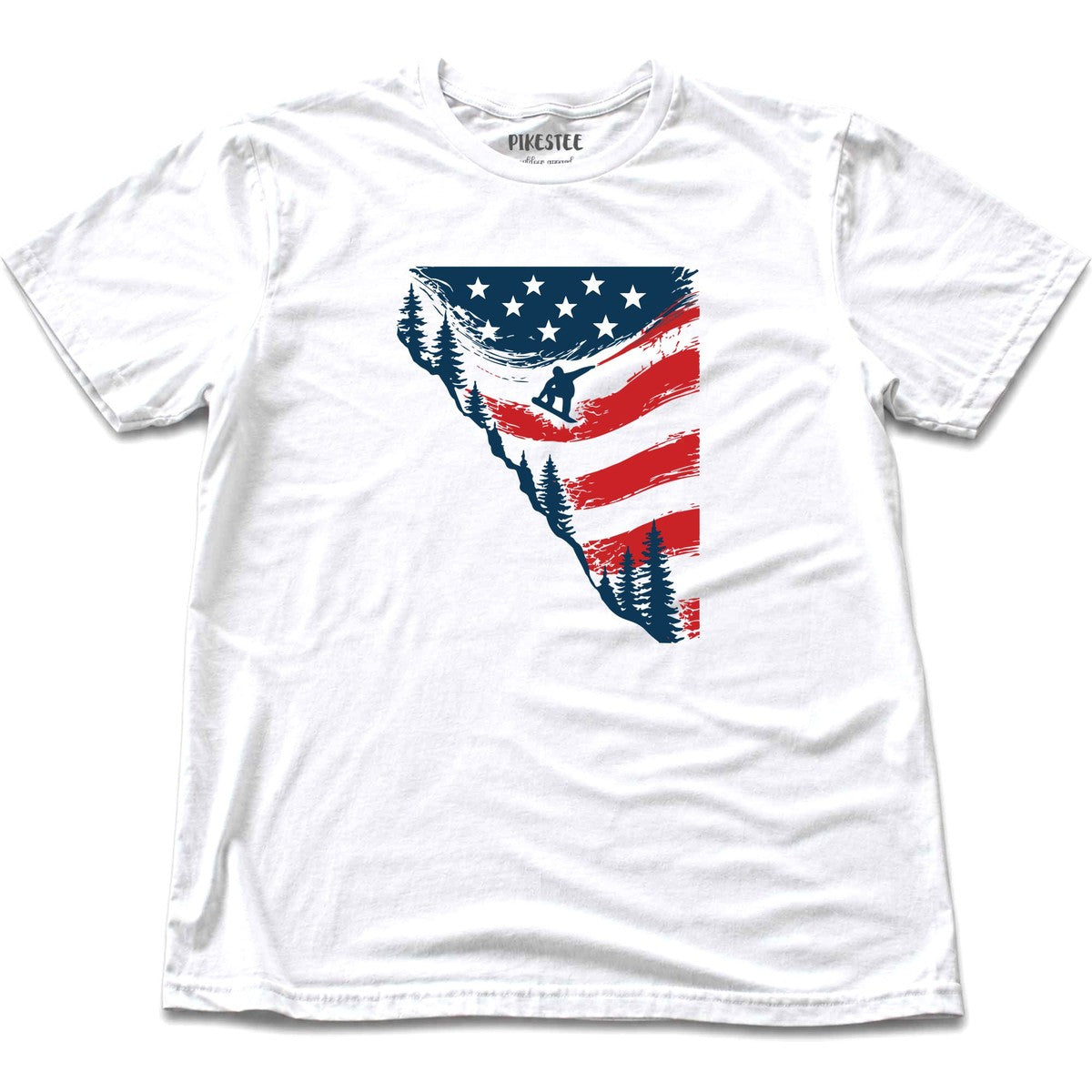 Snowboard Jump U S A T-shirt - White