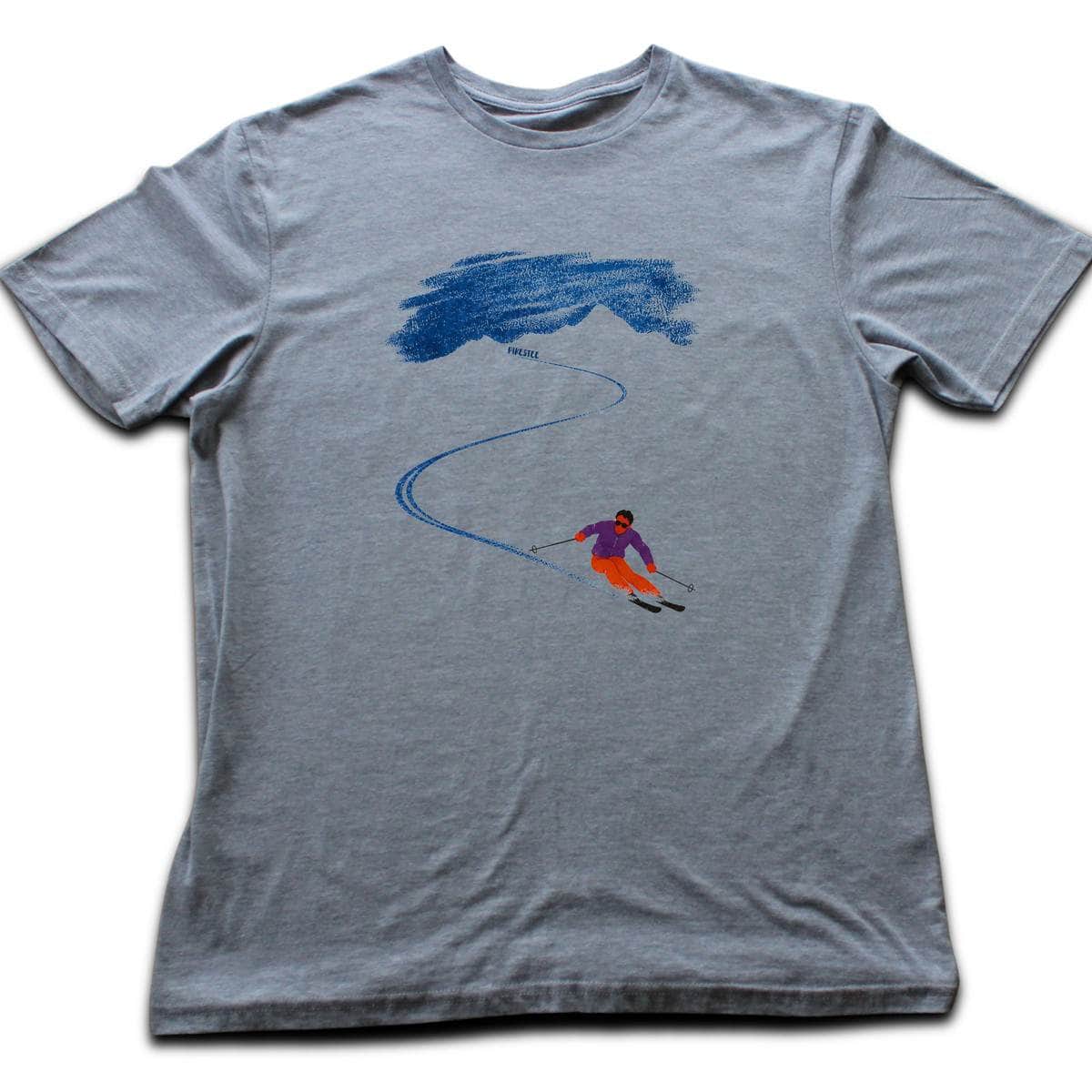 Ski Path Vintage T-shirt - Sport Grey