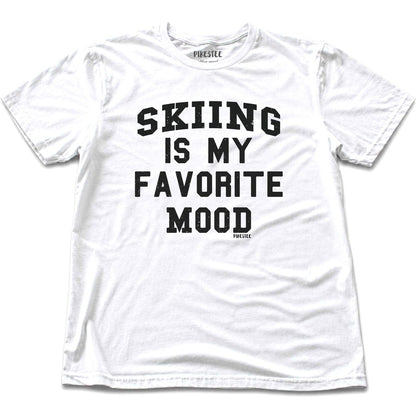 Skiing Is My Favorite Mood T-shirt - White