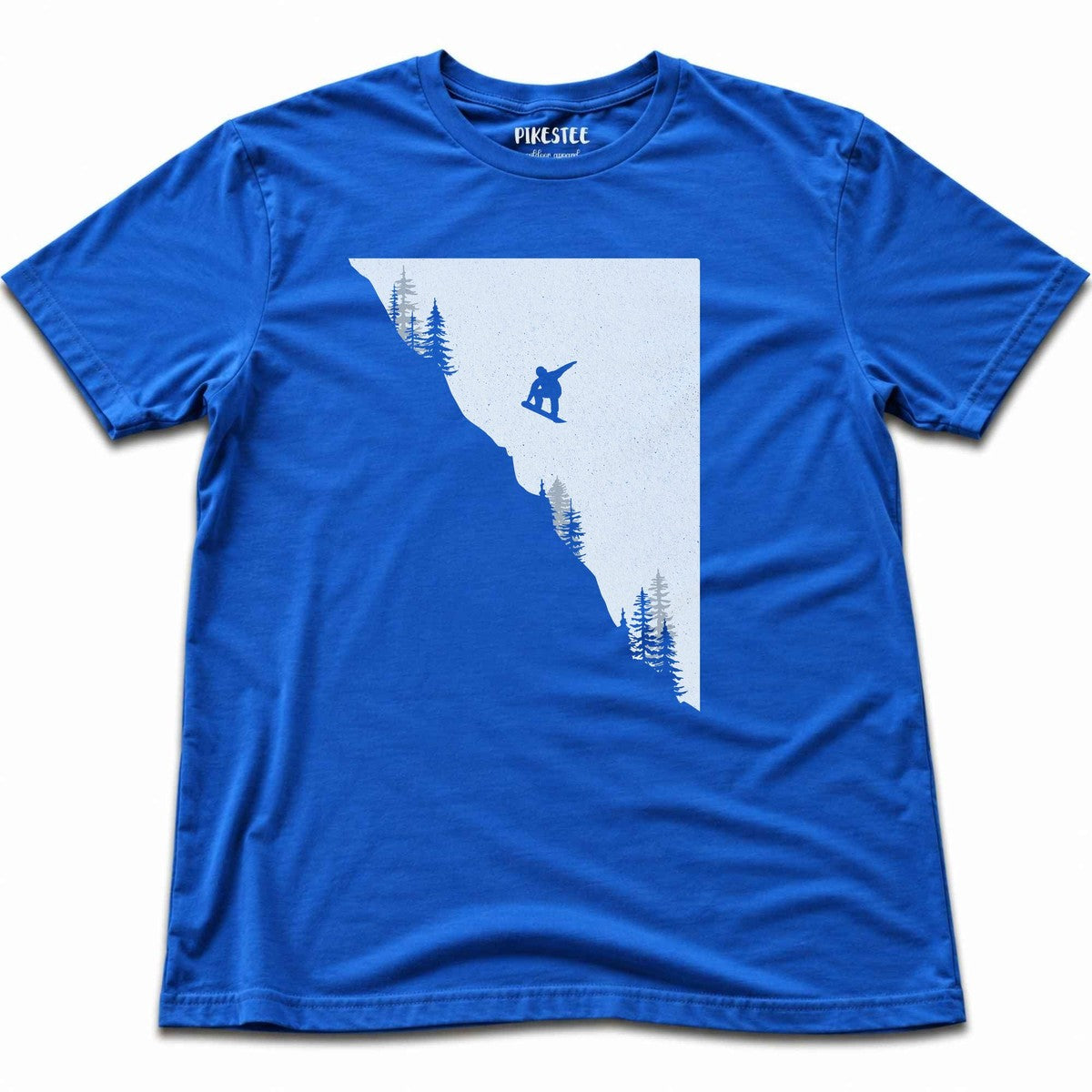 SnowBoard Jump Landscape T-shirt - Blue Royal