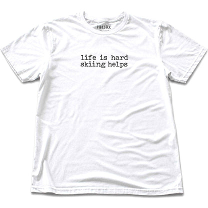 Skiiing Helps T-shirt - White