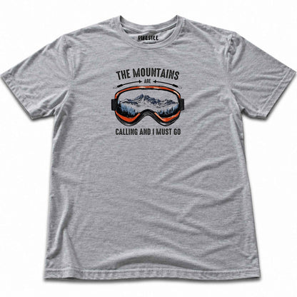 The Mountains are Calling Mask T-shirt - Sport Grey