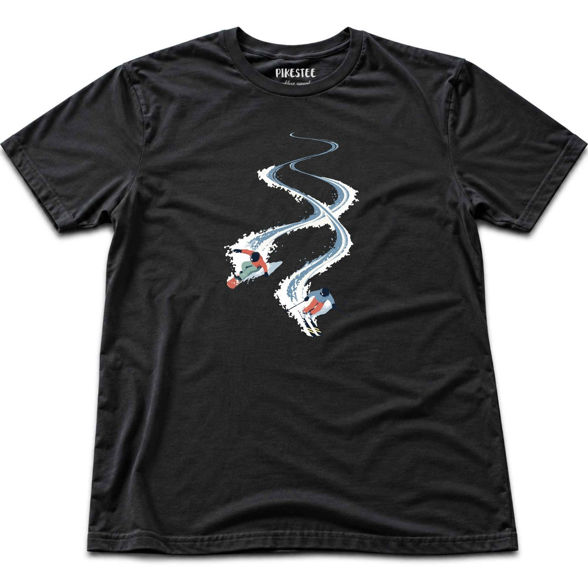 Snowboard Ski Slaloms T-shirt - Black