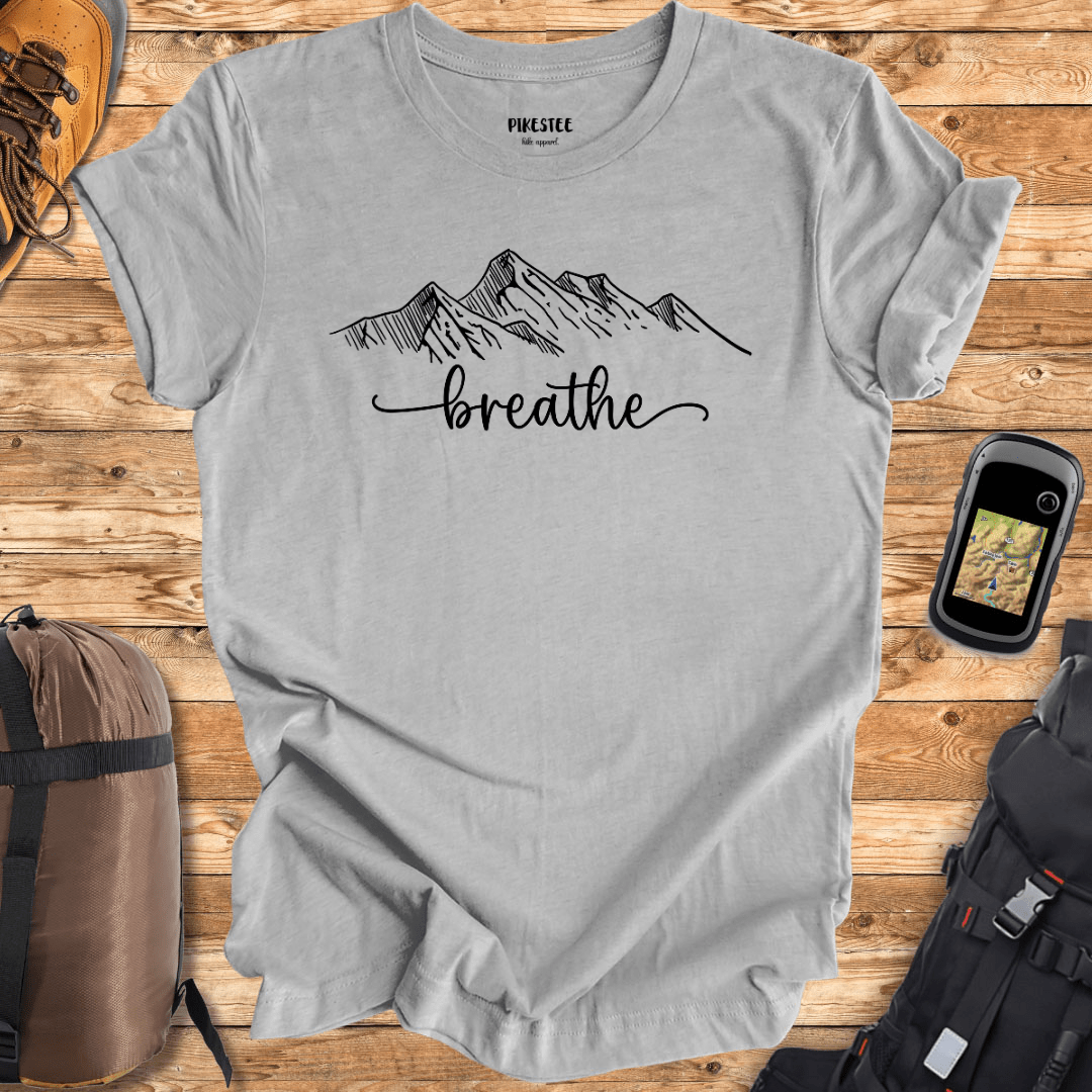 "Breathe in the wild" White graphic T-shirt