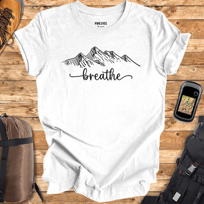 "Breathe in the wild" White graphic T-shirt