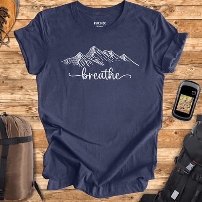 "Breathe in the wild" White graphic T-shirt