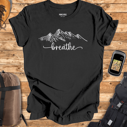 "Breathe in the wild" White graphic T-shirt