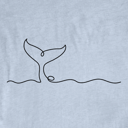 Whale Line art T-shirt