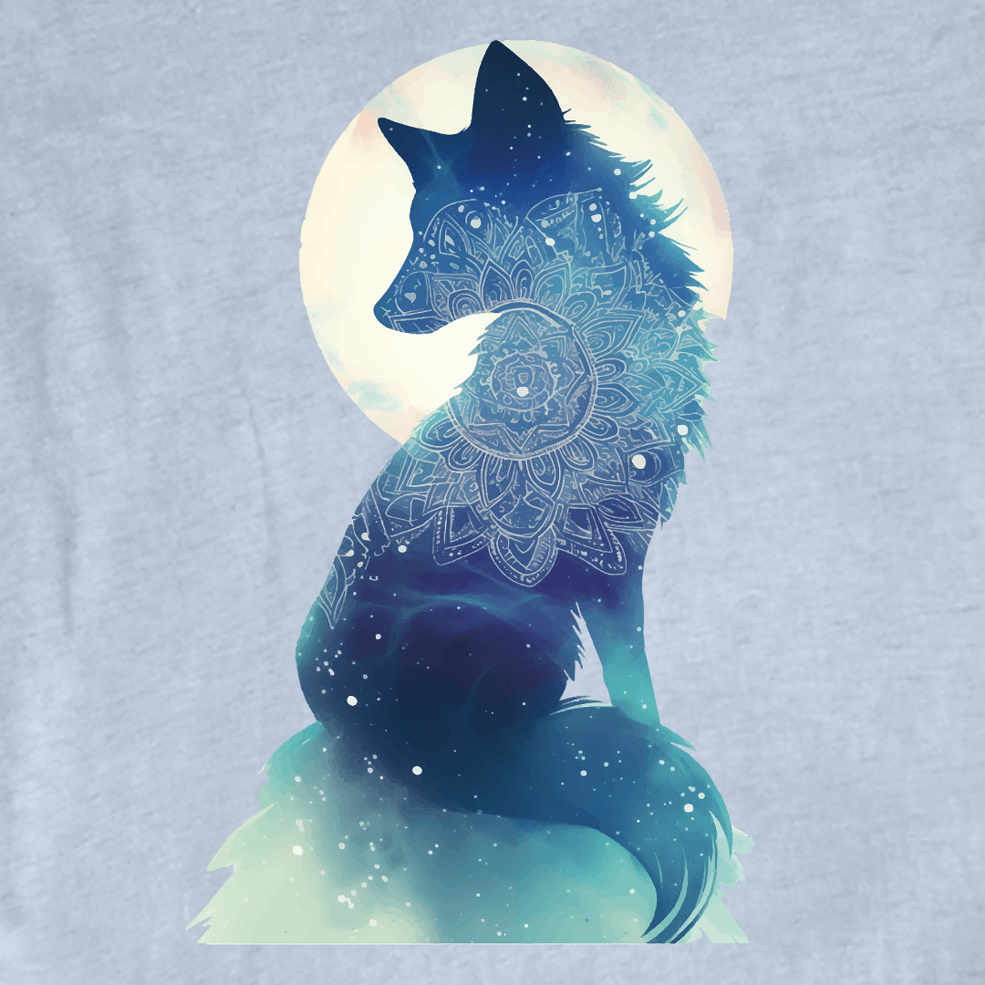 Mandala Fox Moon Graphic T-shirt