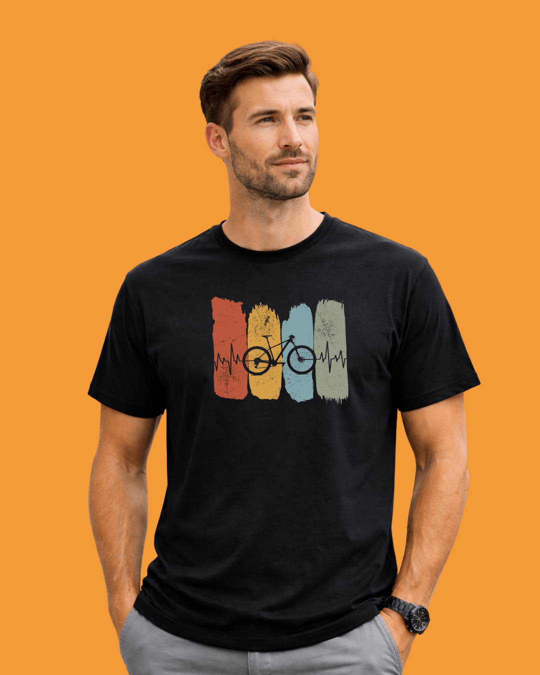 Mountain Biking Heart Beat T-shirt