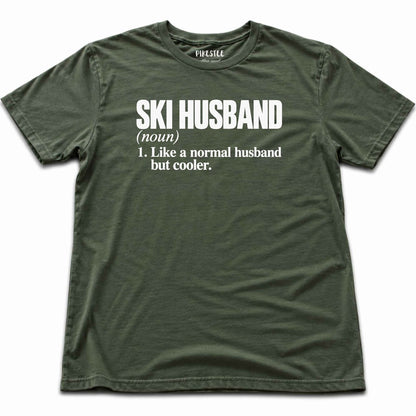 Ski Husband T-shirt - Military Green
