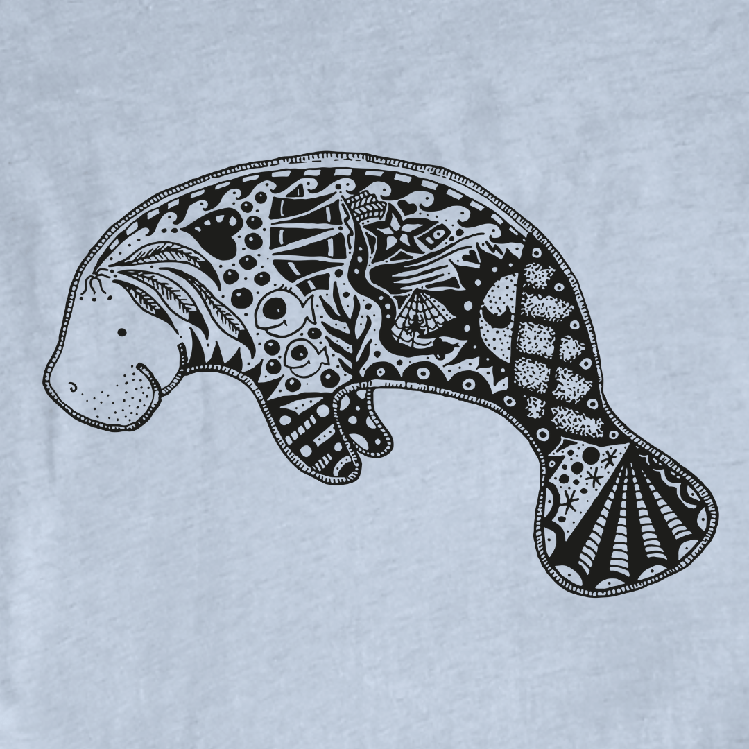 "Manatee Tatoo" graphic T-shirt