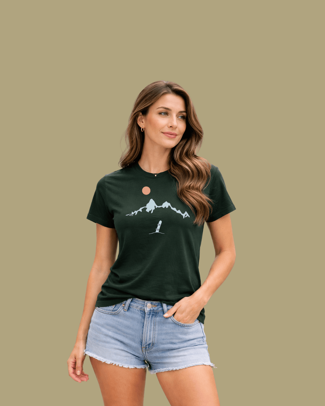 Snowboard Mountain Landscape T-shirt