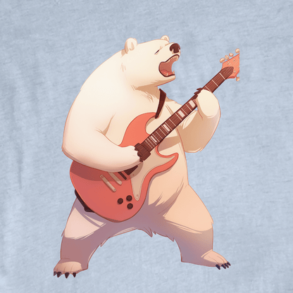 "Polar Guitar Play" graphic T-shirt