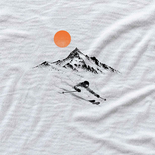 Ski Flow Landscape T-shirt - White - hero