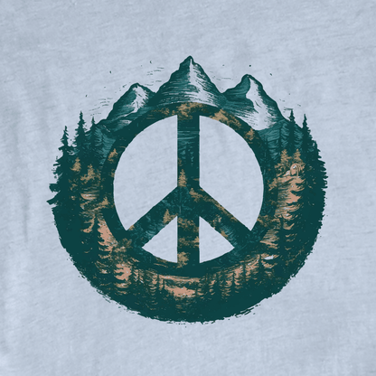 "Peace Sign Forest" graphic T-shirt