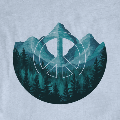 "Peace Sign Mountains" graphic T-shirt