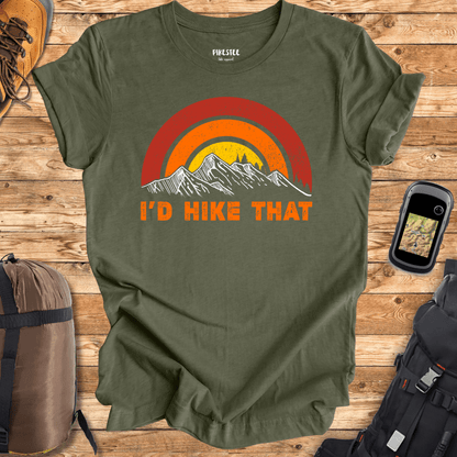 "I'd Hike That" Colorful graphic T-shirt