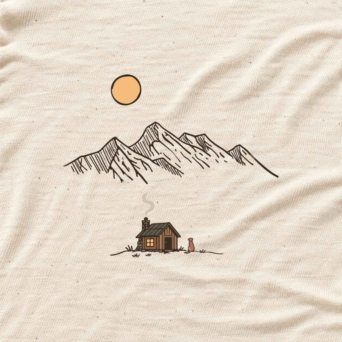 Cabinand Dog Landscape T-shirt - Natural - hero
