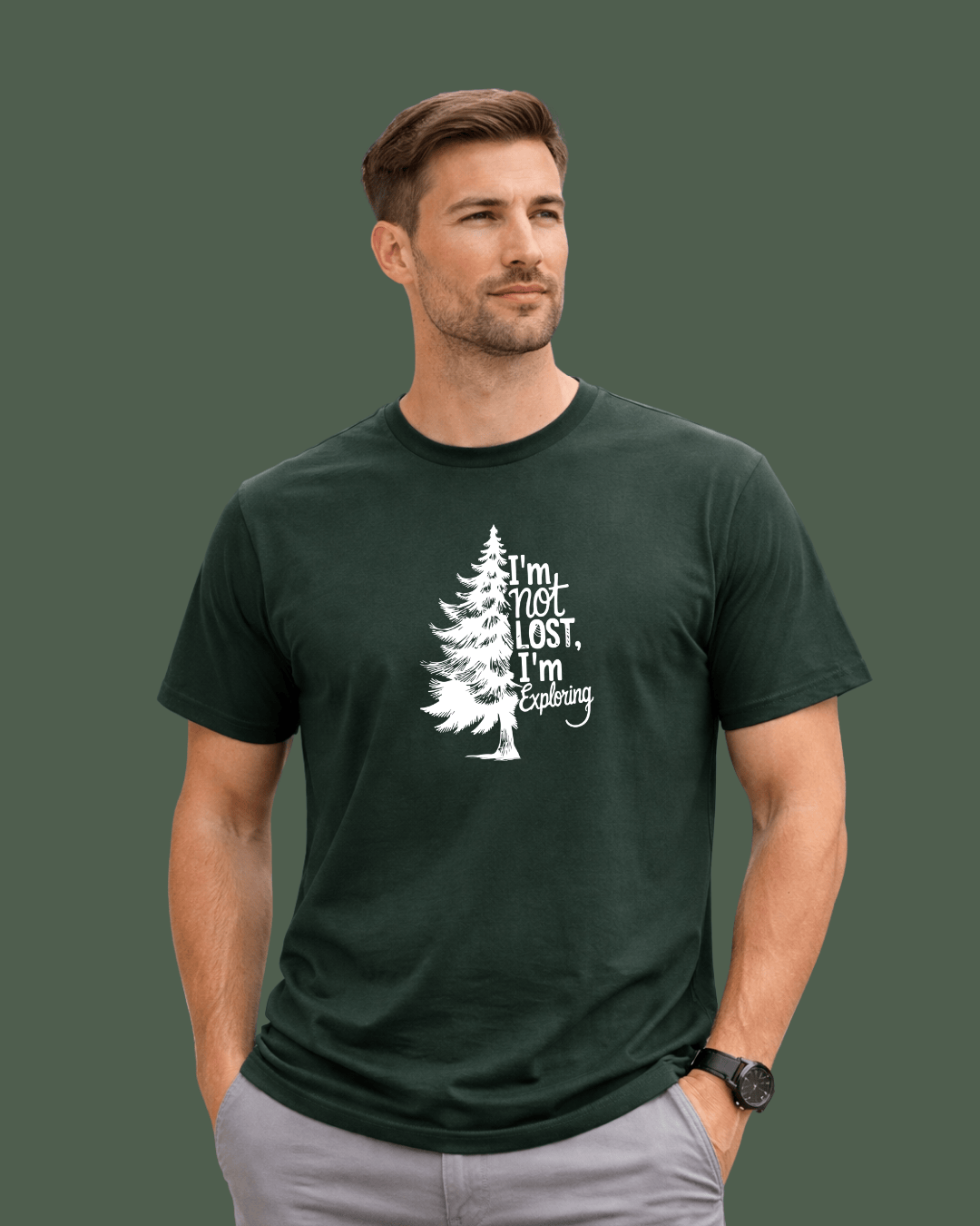 "I'm Not Lost, I'm Exploring" graphic T-shirt