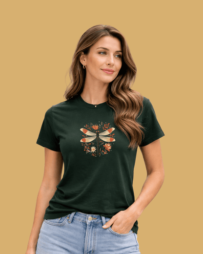 Floral DragonFly  T-shirt