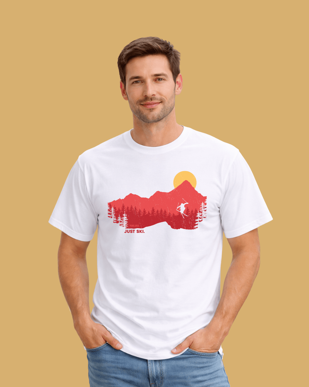 Just Ski Jump Landscape T-shirt