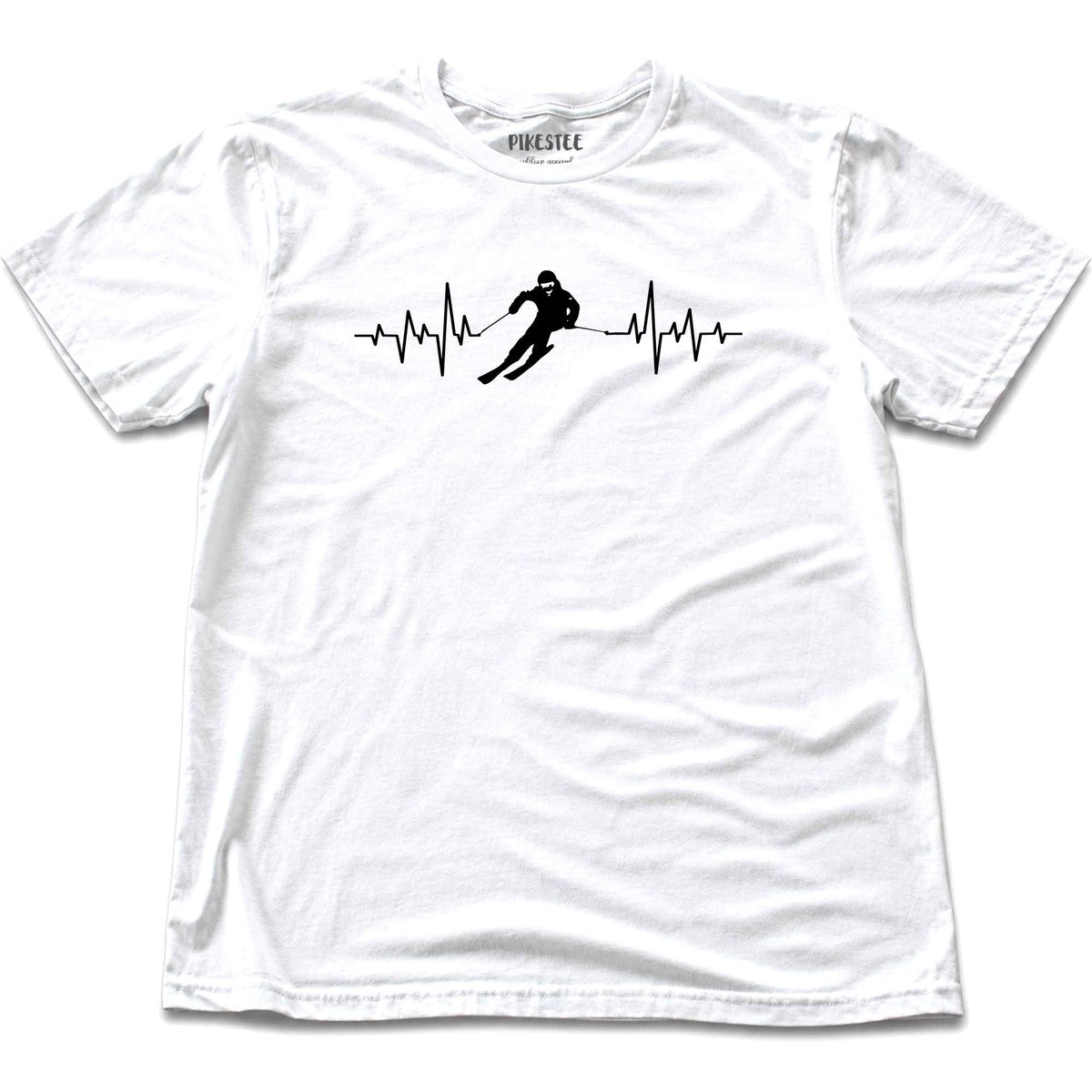 Heart Beat Skier T-shirt - White